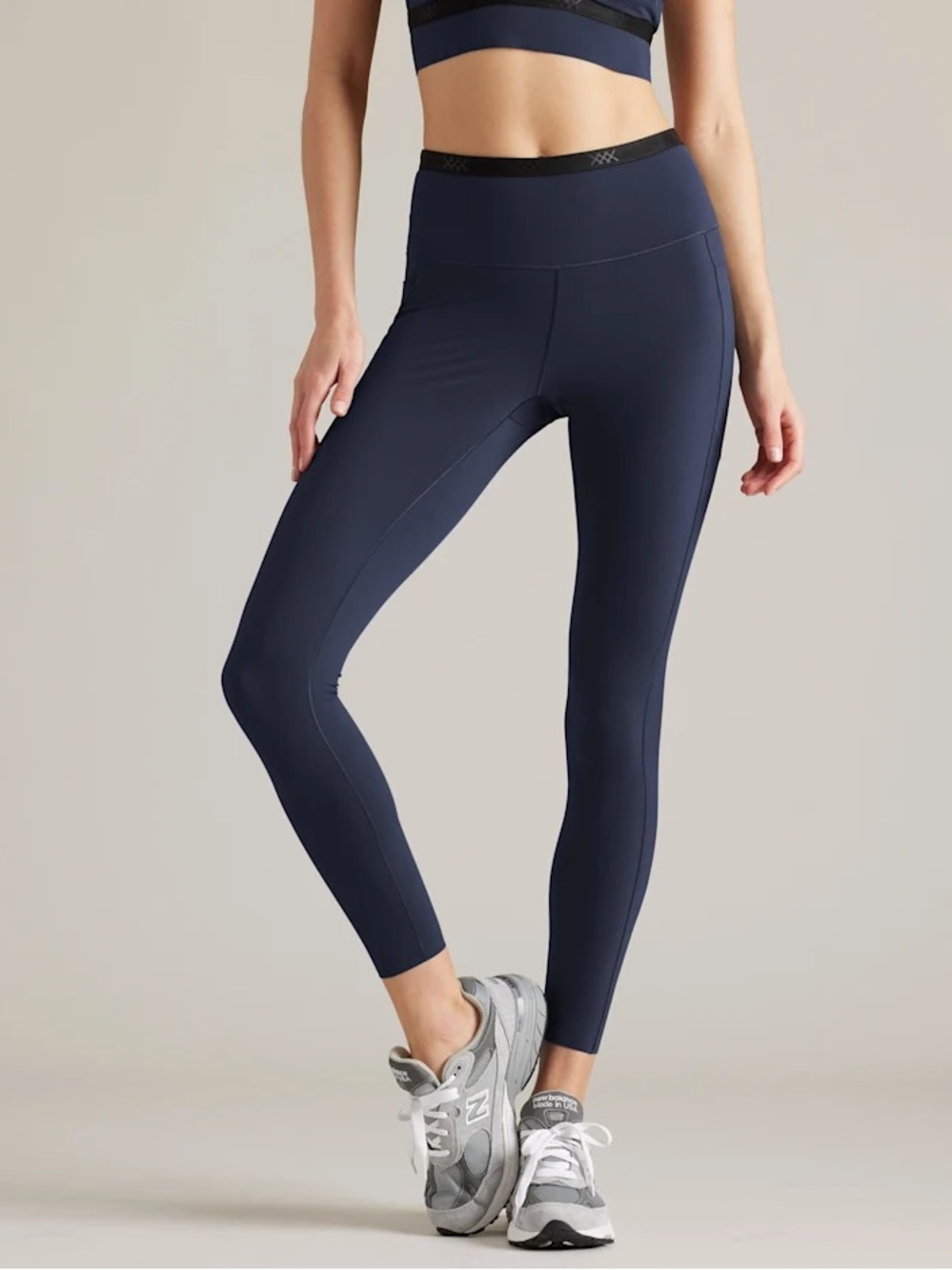 RHONE Banded Hi-Form 7/8 Pocket Legging Navy Blue Performance Athletic Size XXL